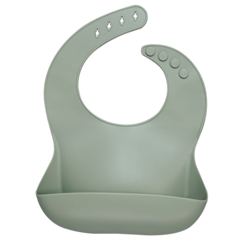 Fashionable silicon Breastplate Baby Bib Waterproof Solid Infant